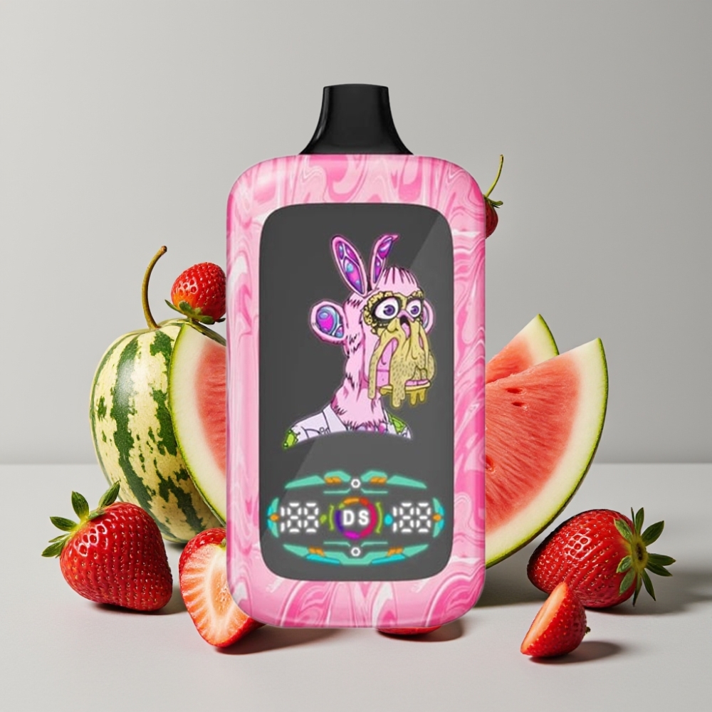 Fumot Digital Monkey 40000 Puffs Dual Mesh Coil Strawberry Watermelon Disposable Vape