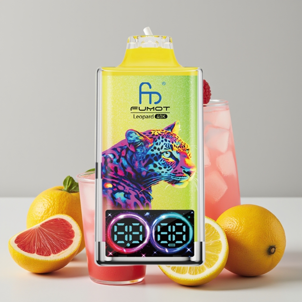 Fumot Leopard 40K Puffs 5% Nicotine Dual Mesh Pink Lemonade Disposable Vape