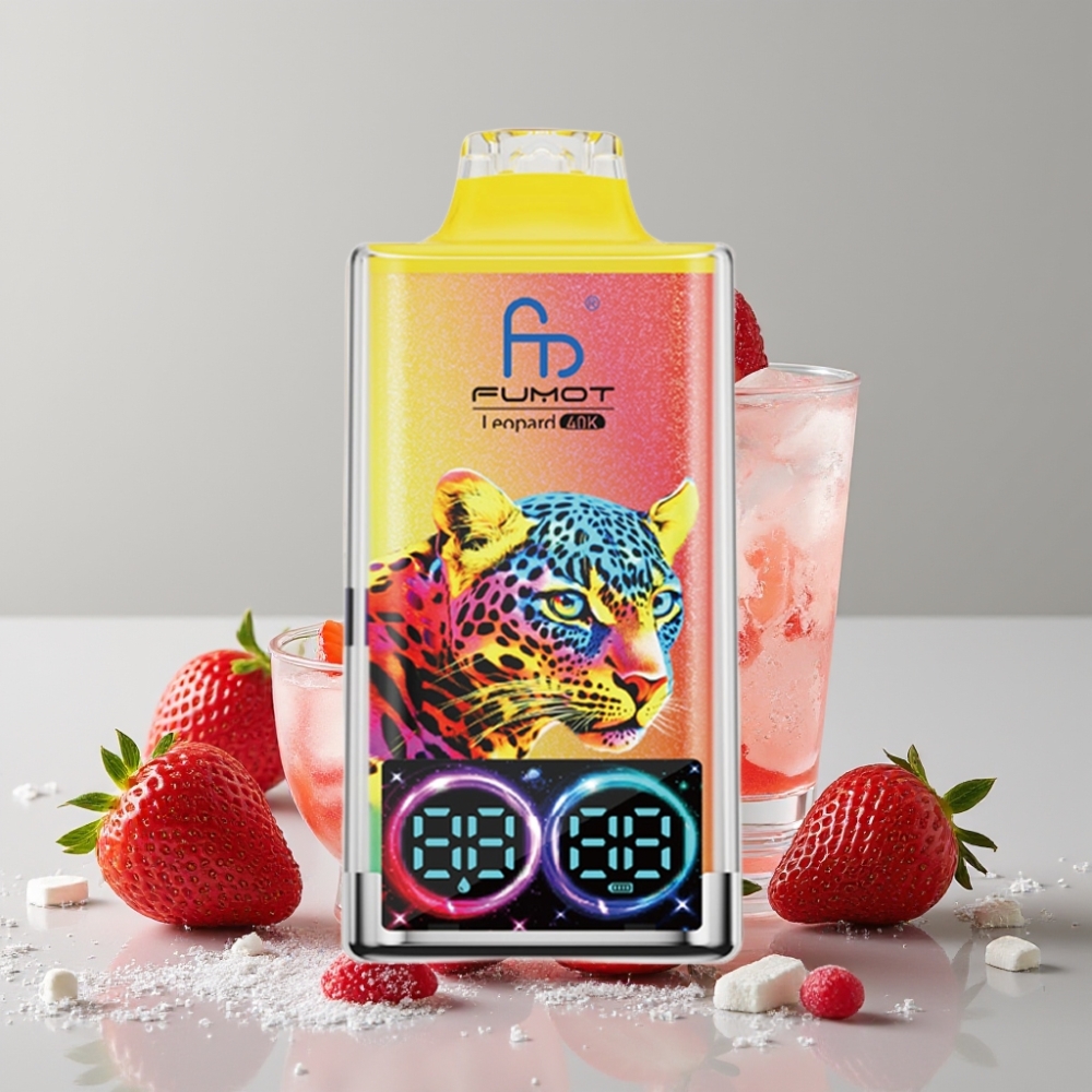 Fumot Leopard 40K Puffs Dual Mesh Strawberry Ice Disposable Vape 700mAh Type-C