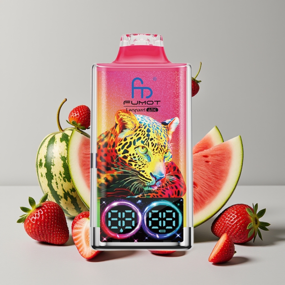 Fumot Leopard 40K Puffs Strawberry Watermelon Dual Mesh 700mAh Type-C Disposable Vape