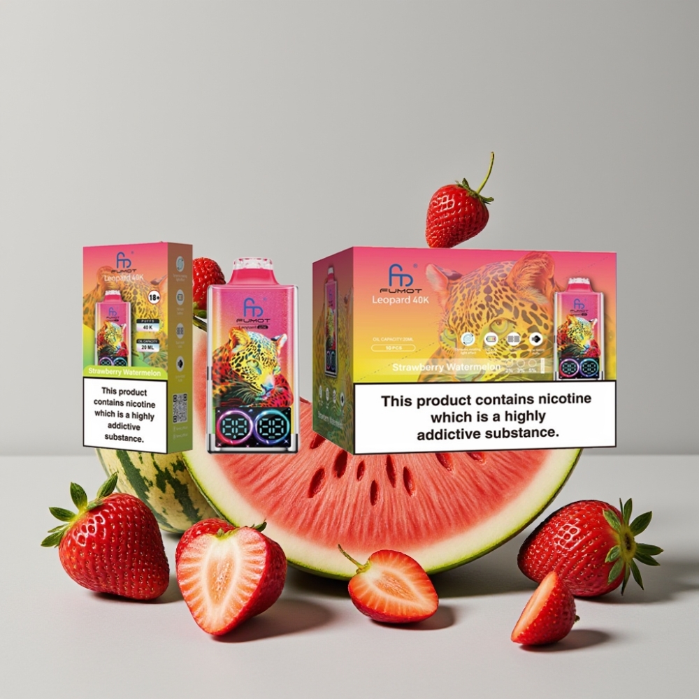 Fumot Leopard 40K Puffs Strawberry Watermelon Dual Mesh 700mAh Type-C Disposable Vape