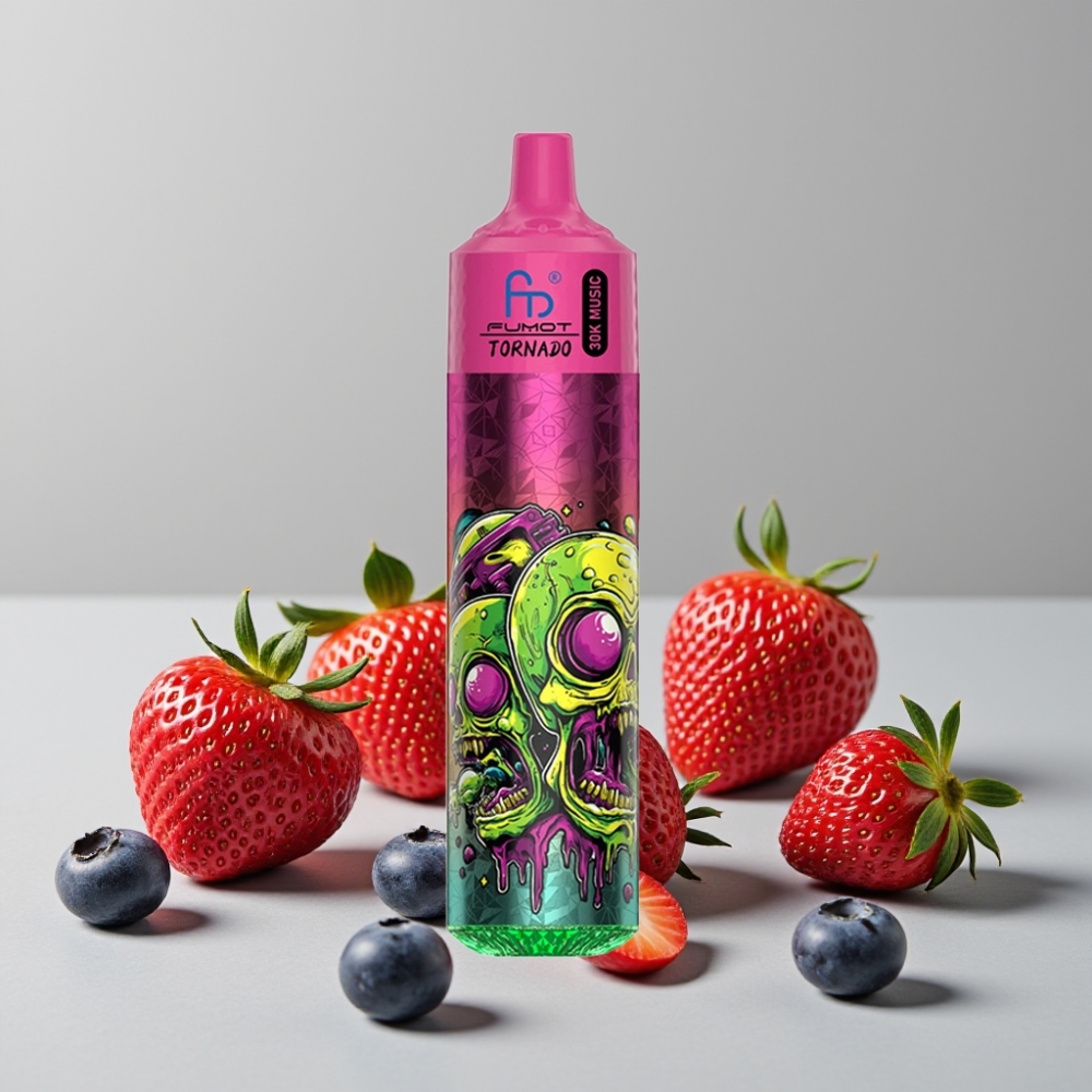 Fumot RandM Tornado 30000 Puffs 30mL 5% Strawberry Blueberry LED Mesh 600mAh