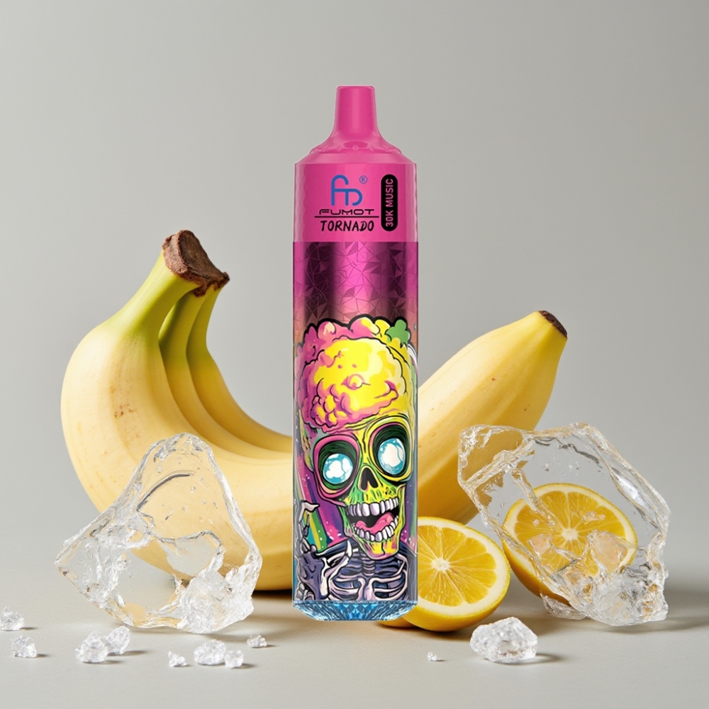Fumot RandM Tornado 30000 Puffs 30mL Banana Ice 5% 1.0Ohm Mesh 600mAh LED