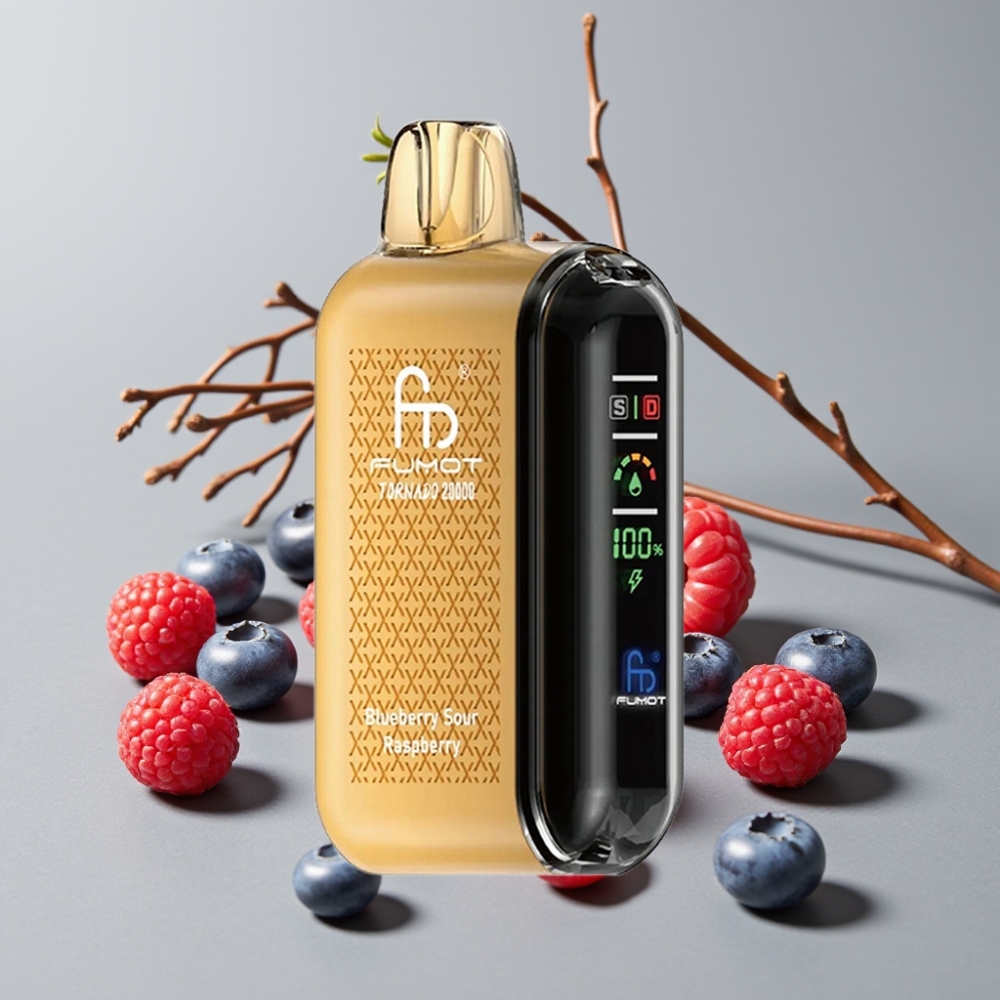 Fumot Tornado 20000 Puffs Dual Mesh 20ml Airflow Blueberry Sour Raspberry