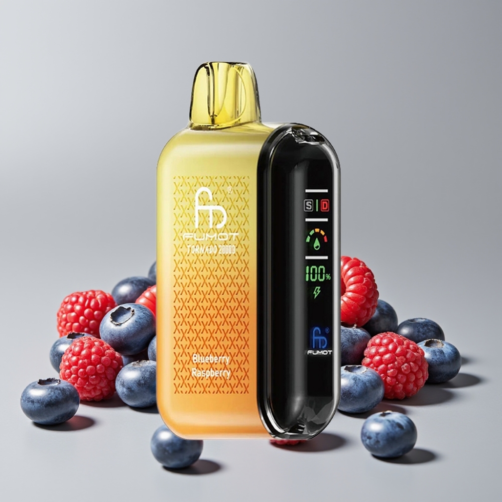 Fumot Tornado 20000 Puffs Dual Mesh 20ml Blueberry Raspberry Disposable Vape