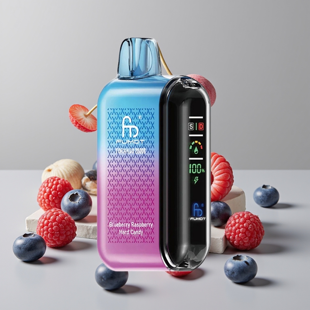 Fumot Tornado 20000 Puffs Dual Mesh 20ml Blueberry Raspberry Hard Candy