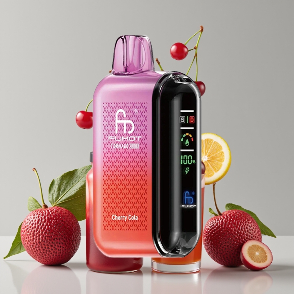 Fumot Tornado 20000 Puffs Dual Mesh 20ml Cherry Cola Disposable Vape