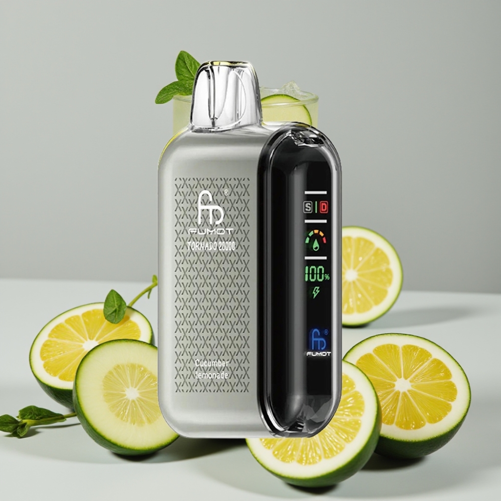 Fumot Tornado 20000 Puffs Dual Mesh 20ml Cucumber Lemonade Disposable Vape