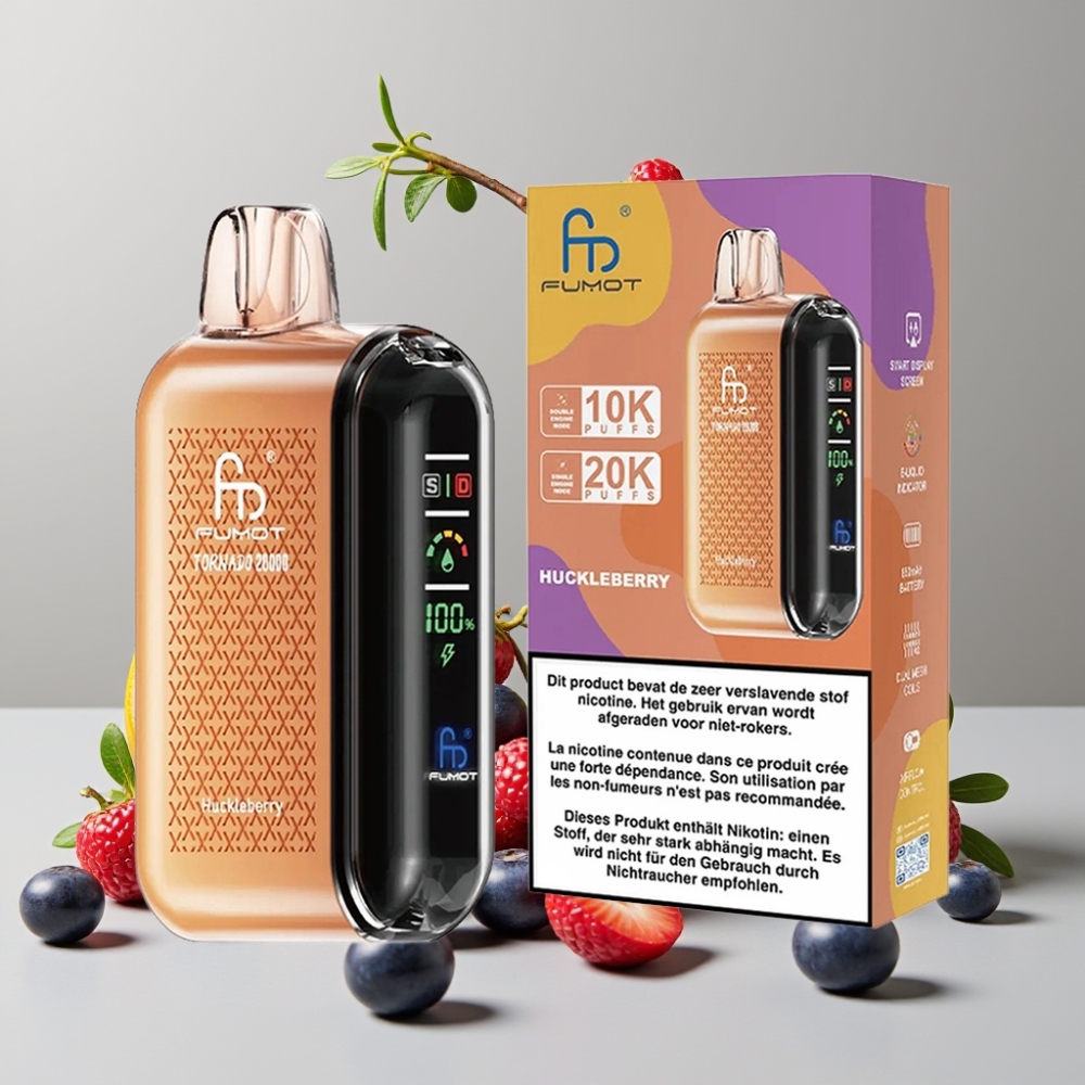 Fumot Tornado 20000 Puffs Dual Mesh 20ml Huckleberry Disposable Vape