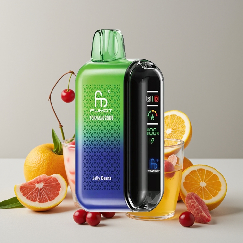 Fumot Tornado 20000 Puffs Dual Mesh 20ml Jelly Beans Smart Display Airflow