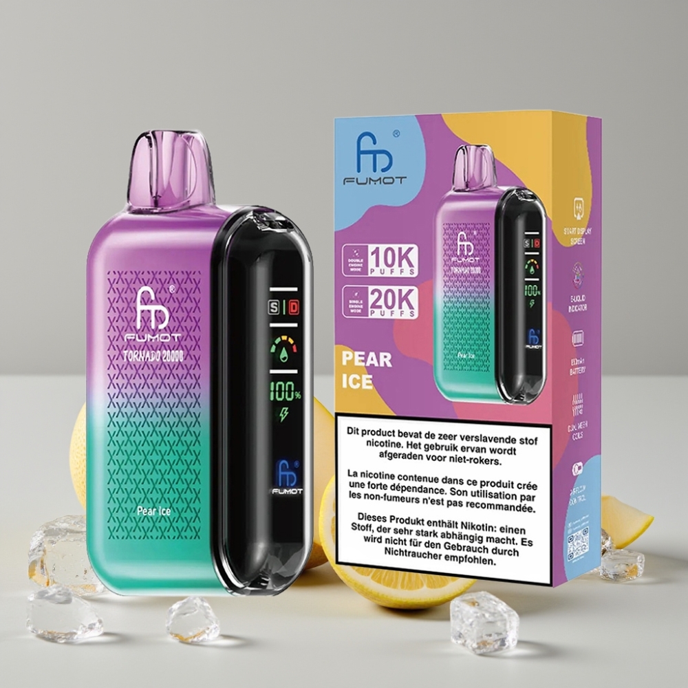 Fumot Tornado 20000 Puffs Dual Mesh 20ml Pear Ice Disposable Vape