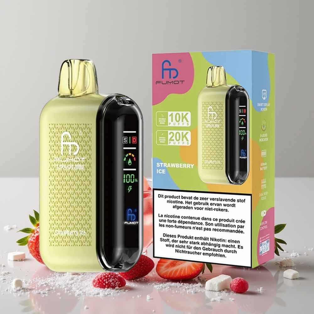 Fumot Tornado 20000 Puffs Dual Mesh 20ml Strawberry Ice Disposable Vape