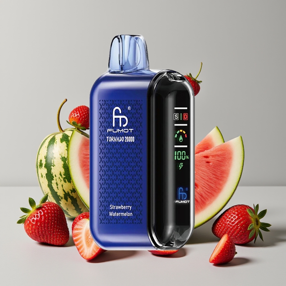Fumot Tornado 20000 Puffs Strawberry Watermelon Disposable Vape Dual Mesh 20ml 850mAh