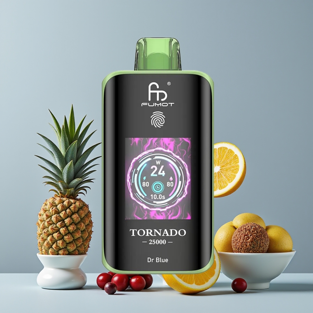 Fumot Tornado 25000 Puffs HD Screen 700mAh Dr Blue Disposable Vape