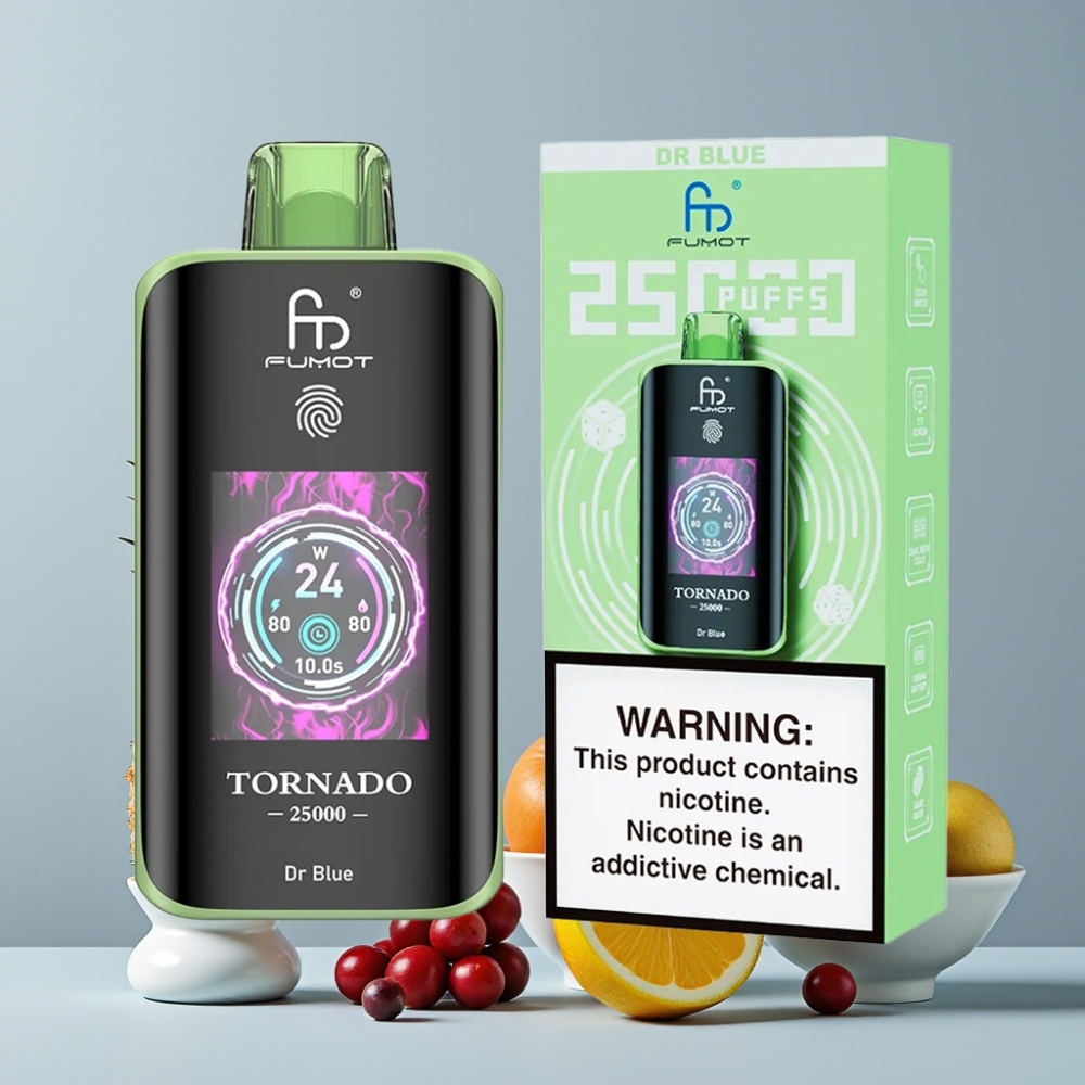 Fumot Tornado 25000 Puffs HD Screen 700mAh Dr Blue Disposable Vape