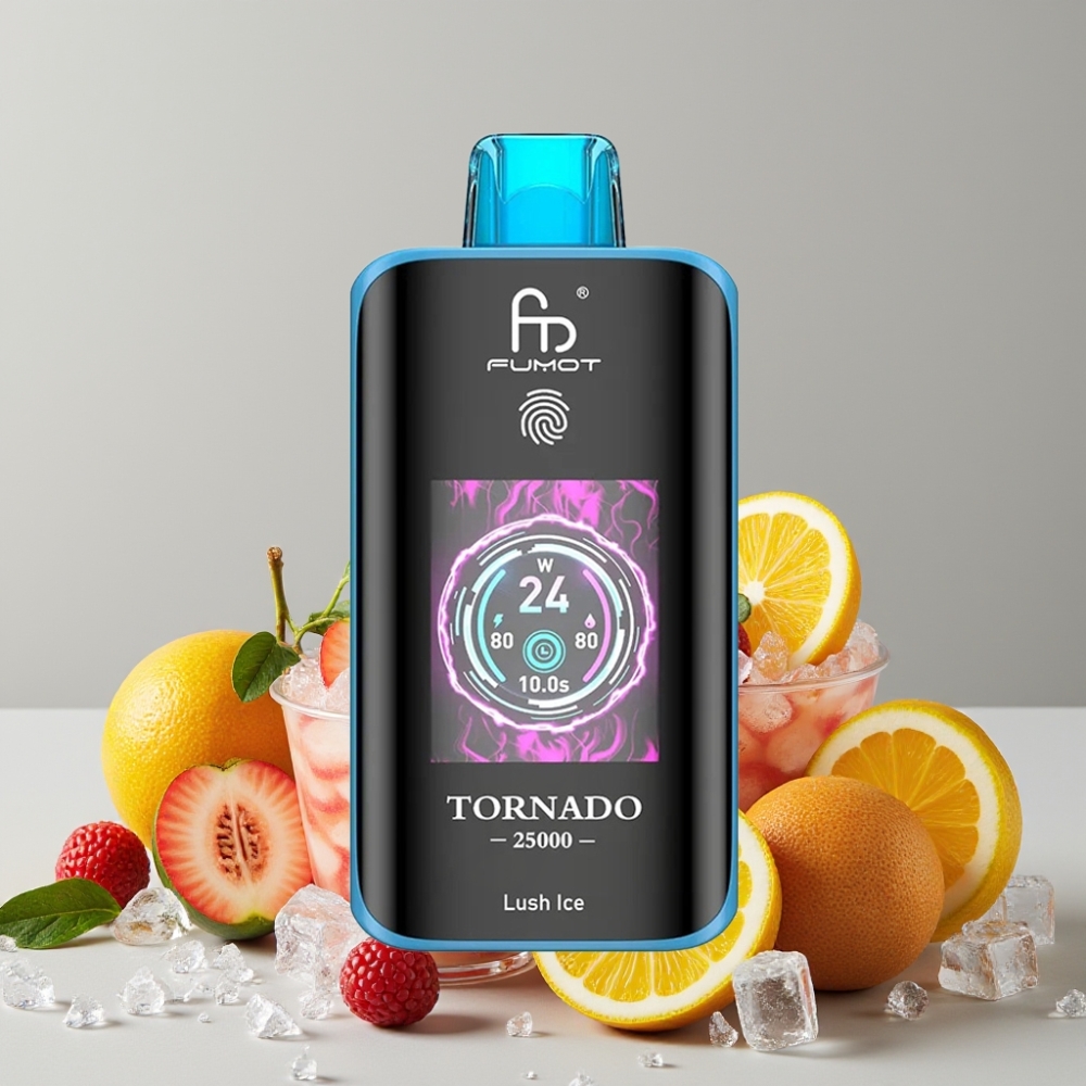 Fumot Tornado 25000 Puffs HD Screen 700mAh Rechargeable 20ml Lush Ice