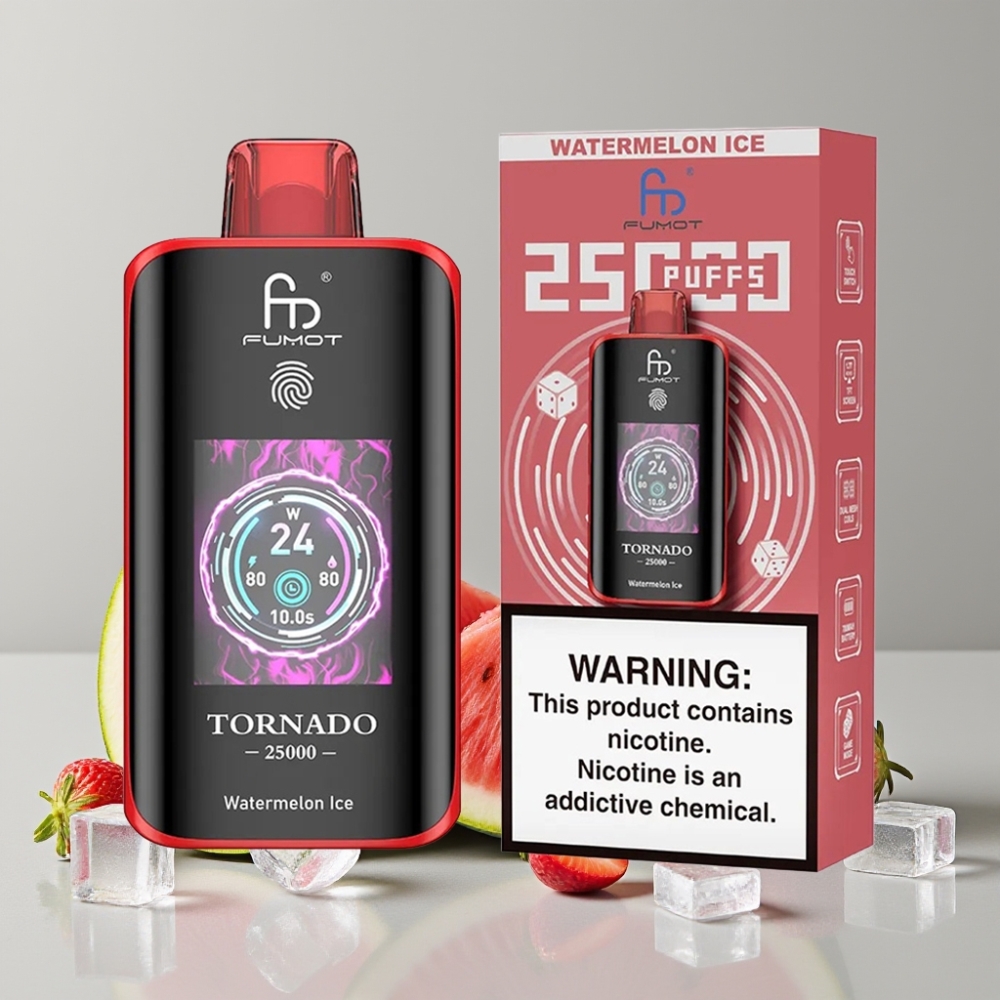 Fumot Tornado 25000 Puffs HD Screen 700mAh Rechargeable 20ml Watermelon Ice