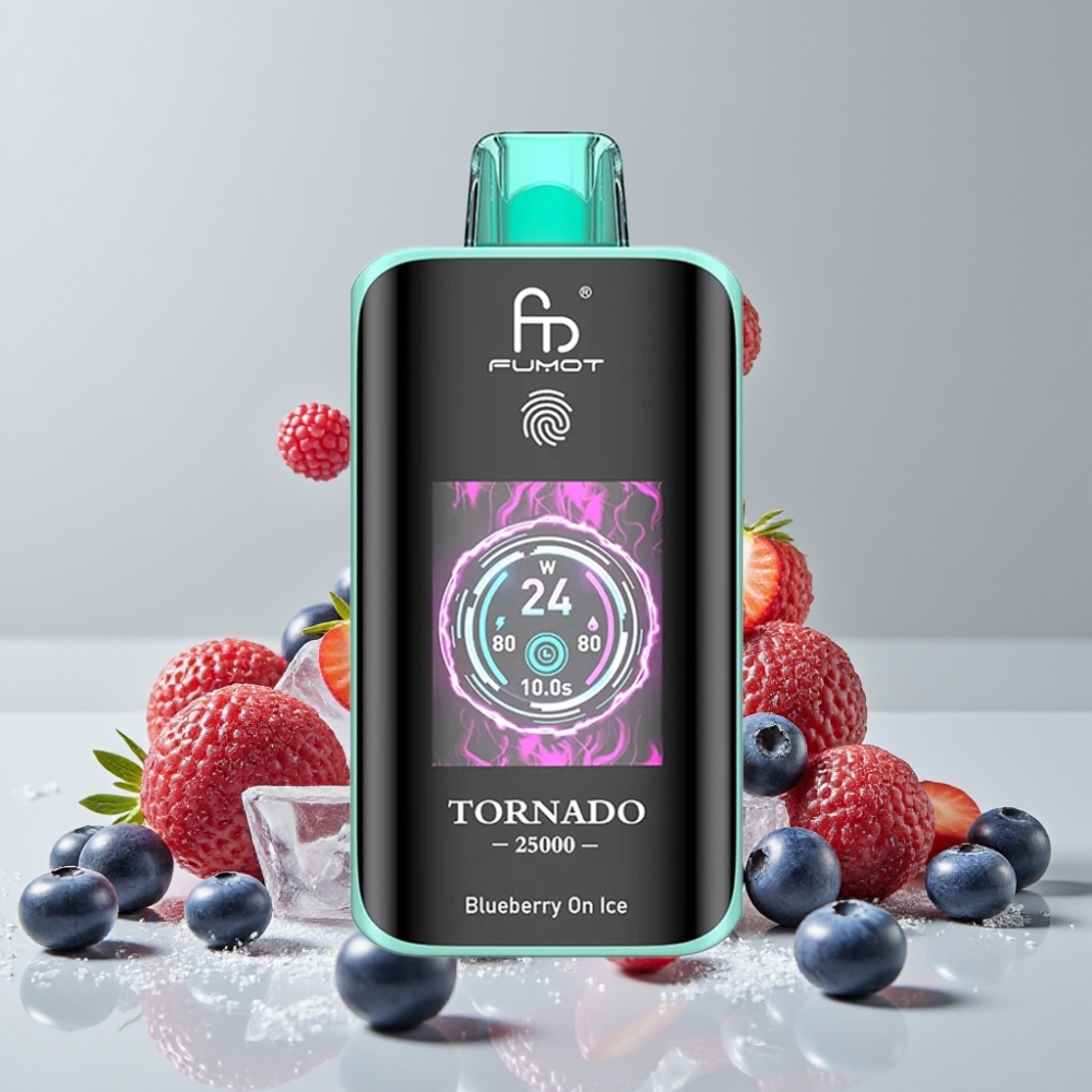 Fumot Tornado 25000 Puffs HD Screen 700mAh Rechargeable Blueberry On Ice