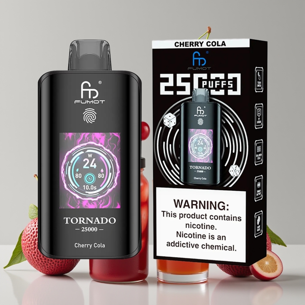 Fumot Tornado 25000 Puffs HD Screen 700mAh Rechargeable Cherry Cola