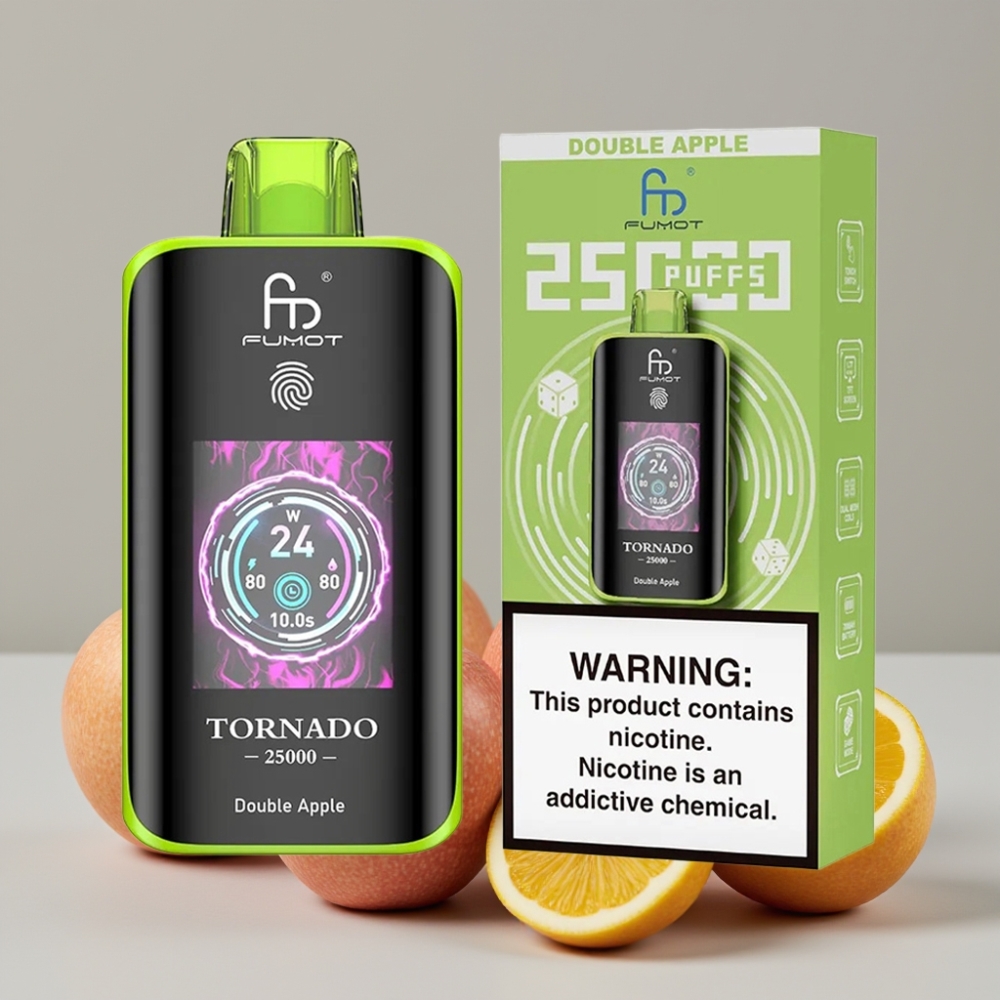 Fumot Tornado 25000 Puffs HD Screen 700mAh Rechargeable Double Apple
