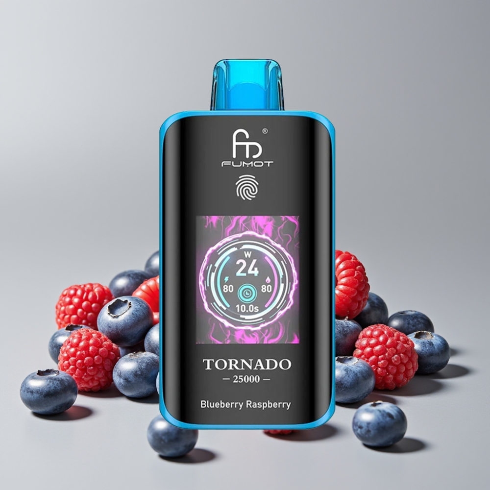 Fumot Tornado 25000 Puffs HD Screen 700mAh Type-C Blueberry Raspberry