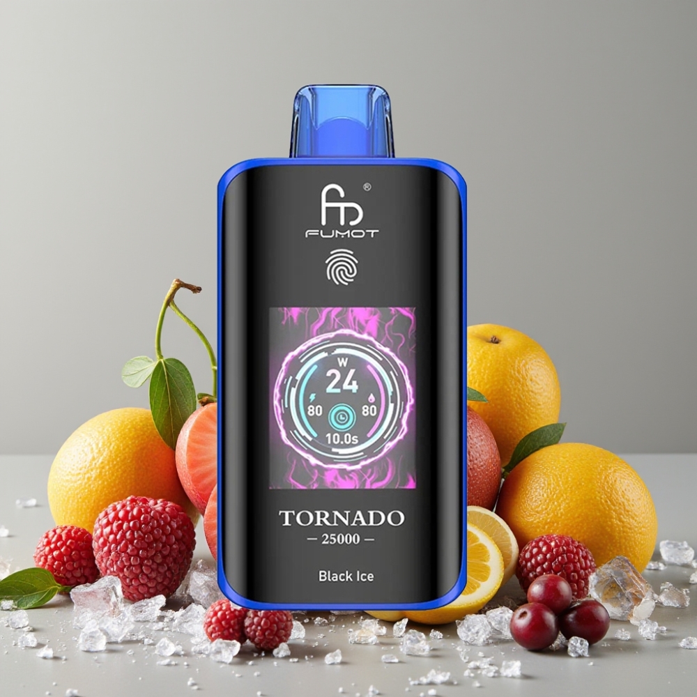 Fumot Tornado 25000 Puffs HD Screen Rechargeable Black Ice