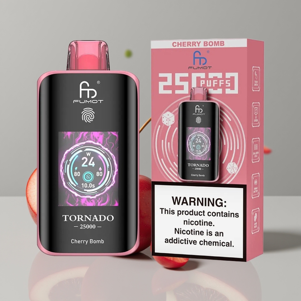 Fumot Tornado 25000 Puffs HD Screen Rechargeable Cherry Bomb