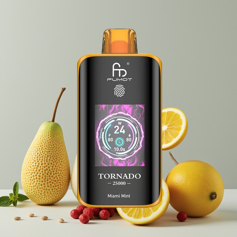 Fumot Tornado 25000 Puffs HD Screen Rechargeable Miami Mint Disposable Vape