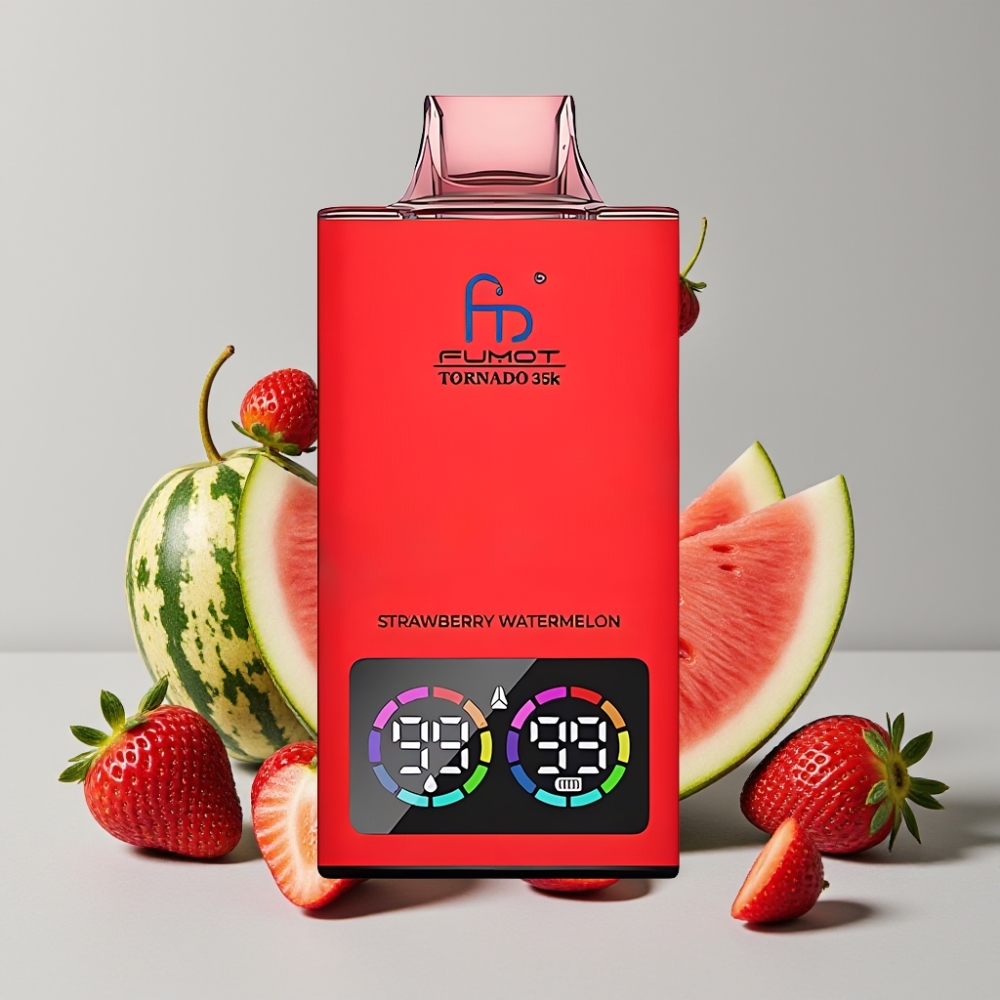Fumot Tornado 35K Disposable Vape Strawberry Watermelon 15ml 700mAh Dual Mesh USB-C
