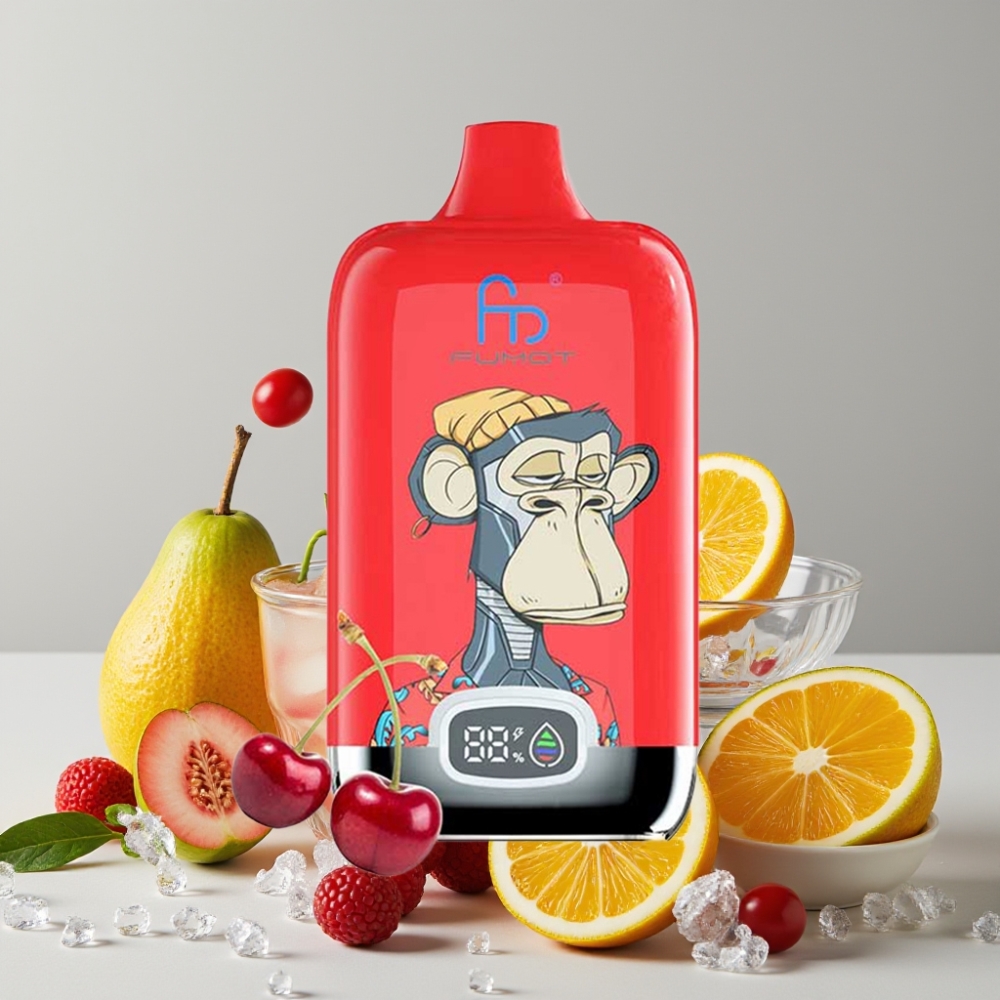 Fumot Tornado Digital Box 12000 Puffs Disposable Vape Ice Pop 20ml Mesh Coil Type-C