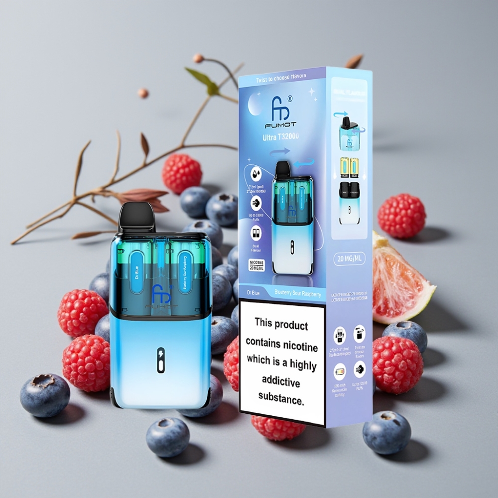 Fumot Ultra T32000 32000 Puffs 800mAh 24ml Type-C Dr Blue Blueberry Sour Raspberry