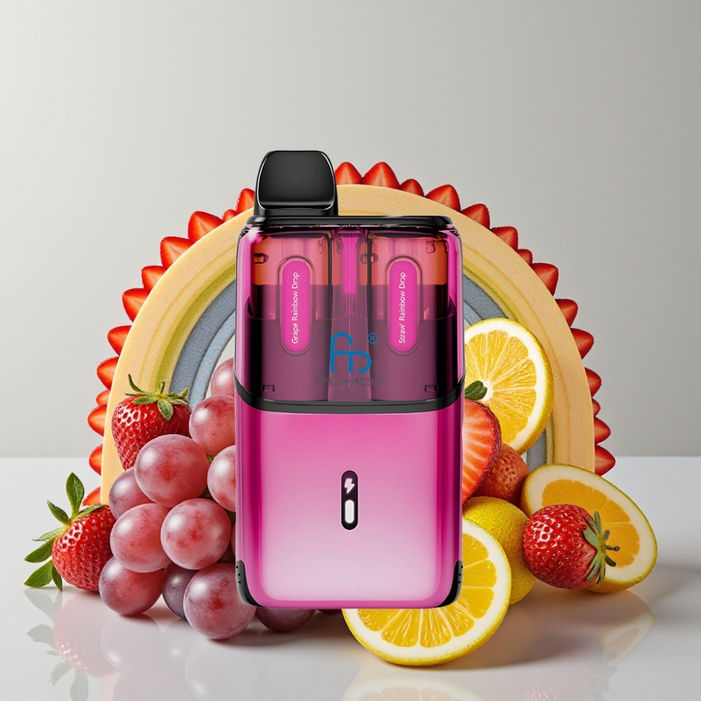 Fumot Ultra T32000 32000 Puffs 800mAh Type-C Grape Rainbow Drops - Straw Rainbow Drops
