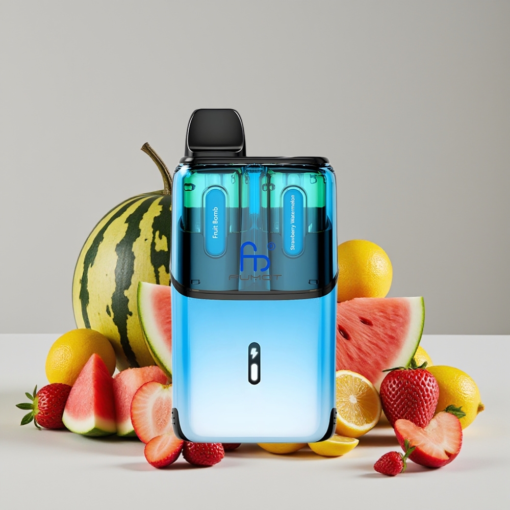 Fumot Ultra T32000 Disposable Vape 32000 Puffs 24ml 800mAh Type-C Fruit Bomb -Strawberry Watermelon