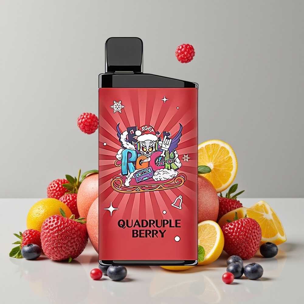 IGET Bar 3500 Puffs 1.2 Ohm Mesh 1400mAh Quadruple Berry Disposable Vape