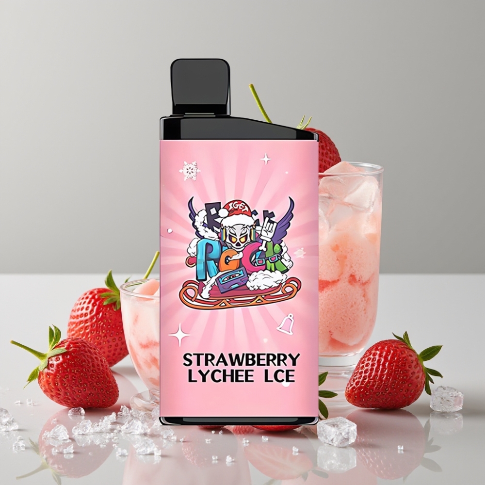 IGET Bar 3500 Puffs Strawberry Lychee Ice Disposable Vape 1400mAh Mesh Coil