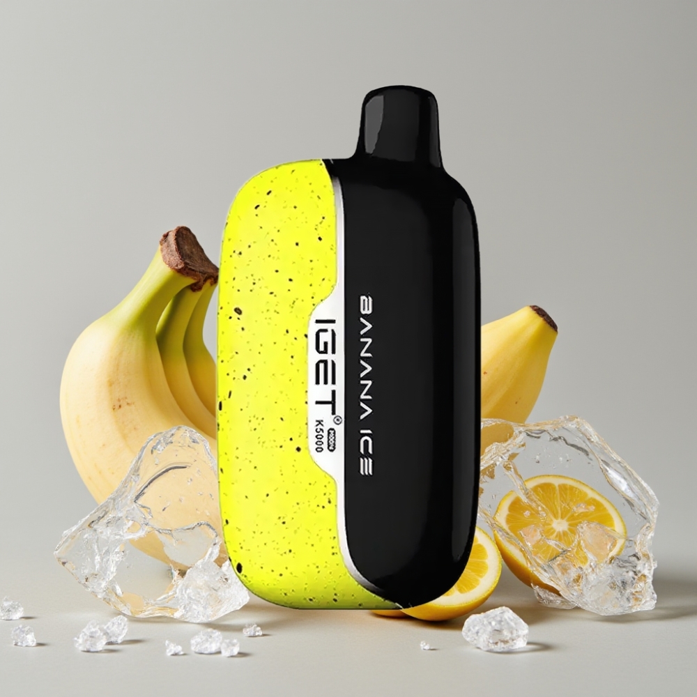IGET Moon K5000 Puffs Disposable Vape Banana Ice 81.5g 1.35 Ohm Mesh Coil