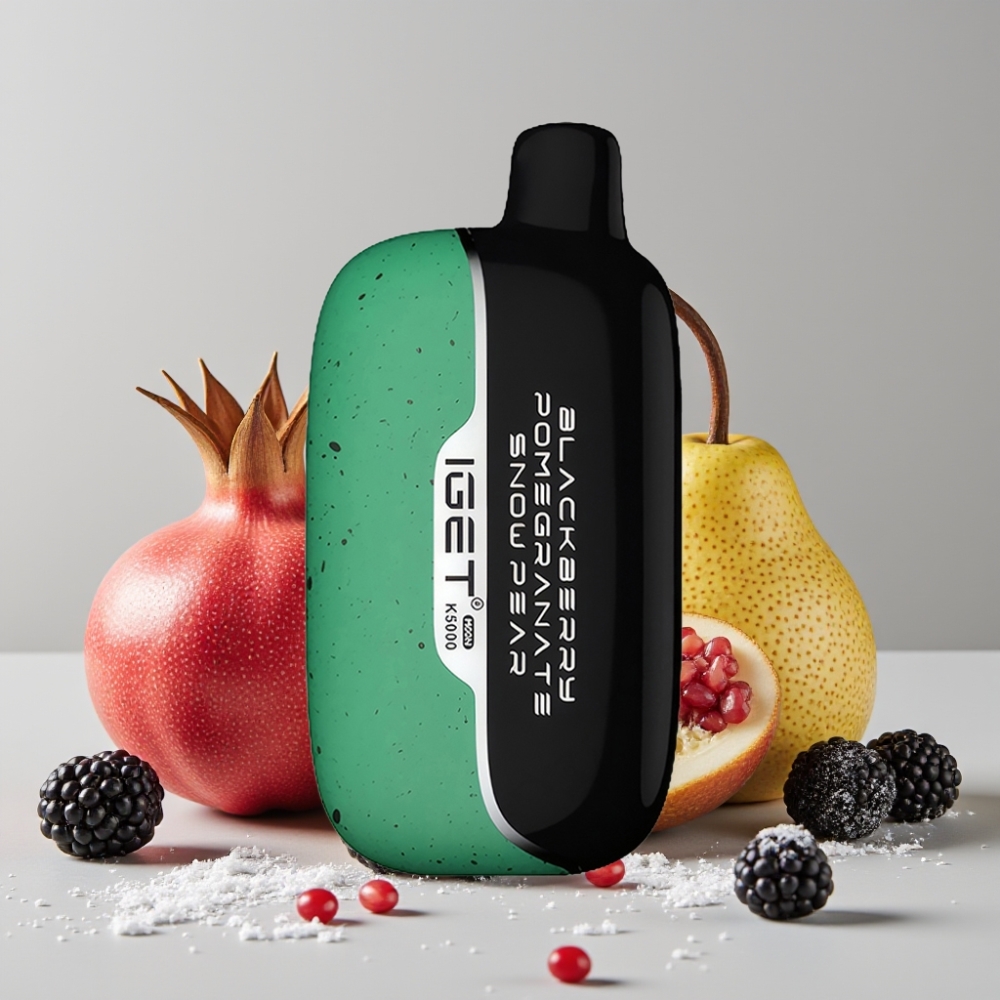 IGET Moon K5000 Puffs Disposable Vape Blackberry Pomegranate Snow Pear 81.5g PC Mesh 1.35 Ohm