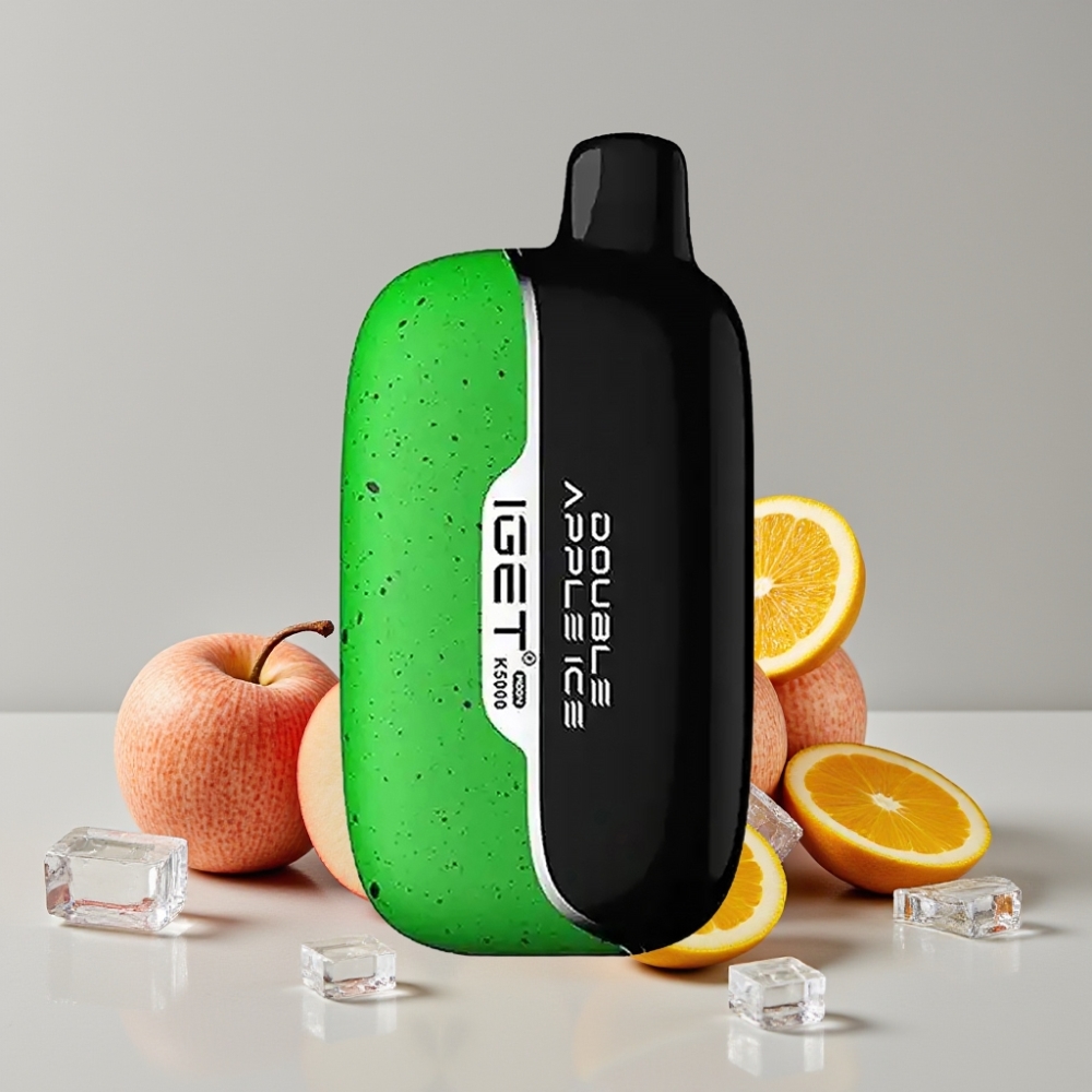 IGET Moon K5000 Puffs Disposable Vape Double Apple Ice 81.5g PC 1.35 Ohm Mesh Coil