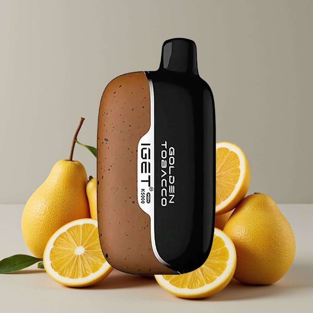 IGET Moon K5000 Puffs Disposable Vape - Golden Tobacco, 81.5g, Mesh Coil 1.35 Ohm