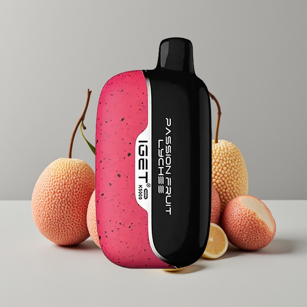 IGET Moon K5000 Puffs Disposable Vape Passion Fruit Lychee 81.5g PC 1.35 Ohm Mesh