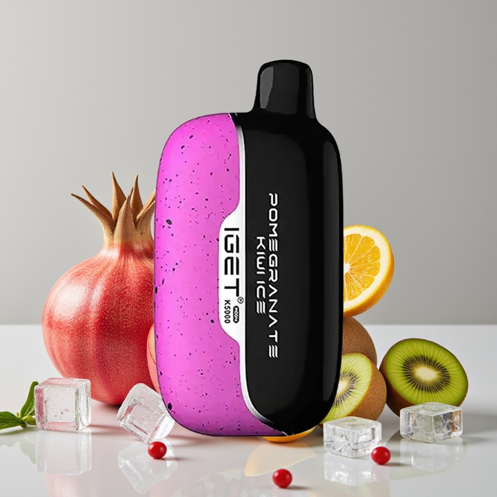 IGET Moon K5000 Puffs Disposable Vape Pomegranate Kiwi Ice PC Mesh Coil 1.35 Ohm
