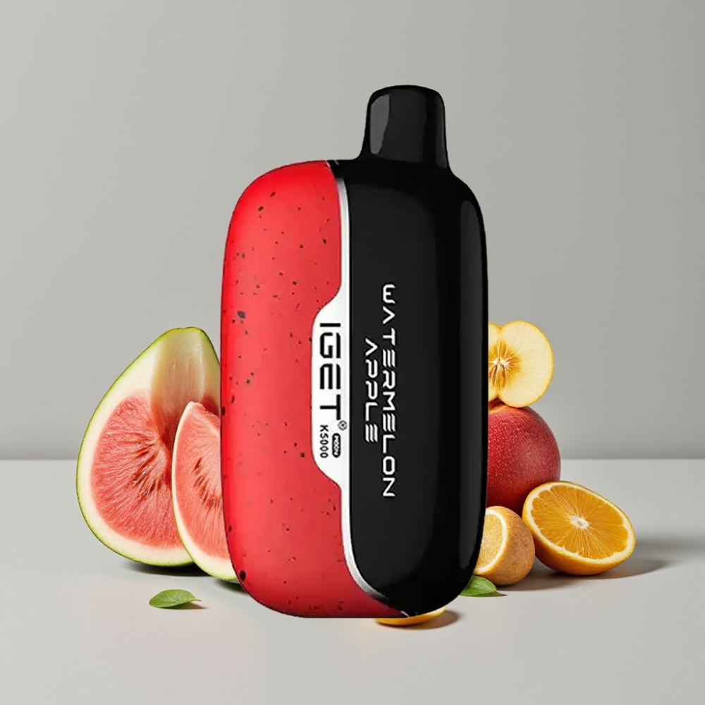 IGET Moon K5000 Puffs Disposable Vape Watermelon Apple 81.5g PC Mesh Coil 1.35Ω
