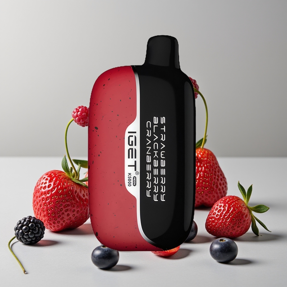 IGET Moon K5000 Puffs Strawberry Blackberry Cranberry Disposable Vape PC Mesh Coil 1.35 Ohm