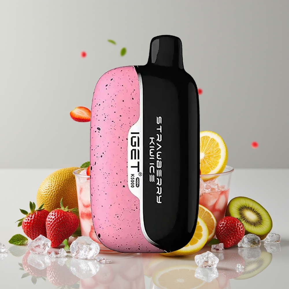 IGET Moon K5000 Puffs Strawberry Kiwi Ice Disposable Vape PC Mesh Coil 1.35 Ohm 81.5g