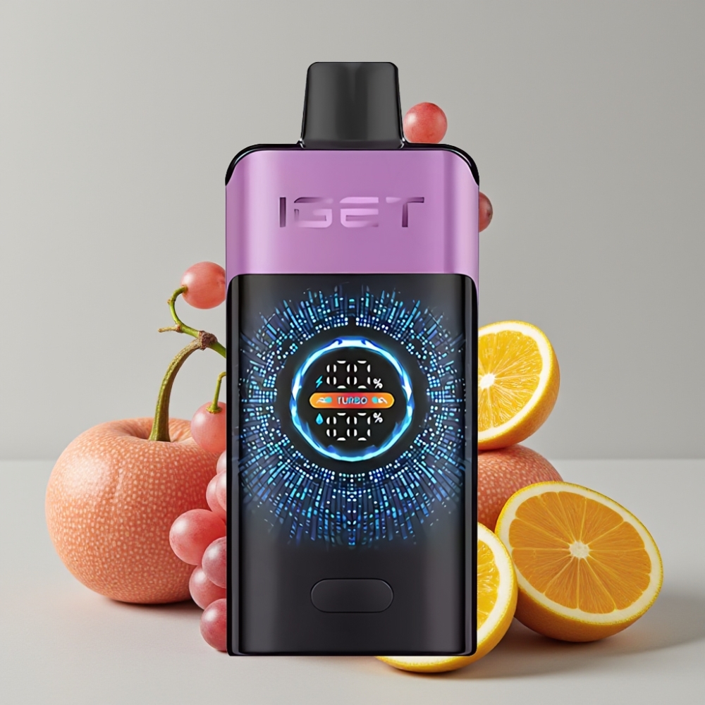 IGET ONE 12000 Puffs Disposable Vape Chupa Chups Grape 2700mAh Dual Mesh