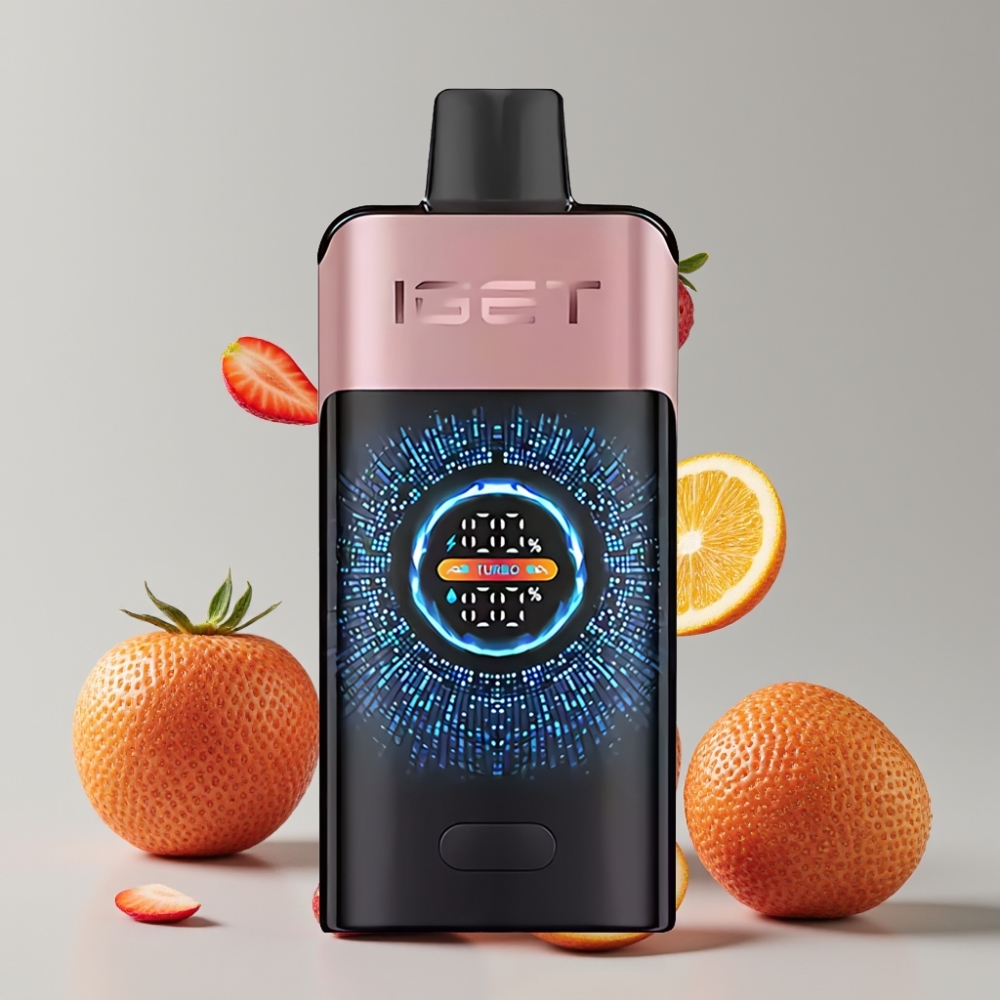 IGET ONE 12000 Puffs Disposable Vape Chupa Chups Strawberry 2700mAh Dual Mesh