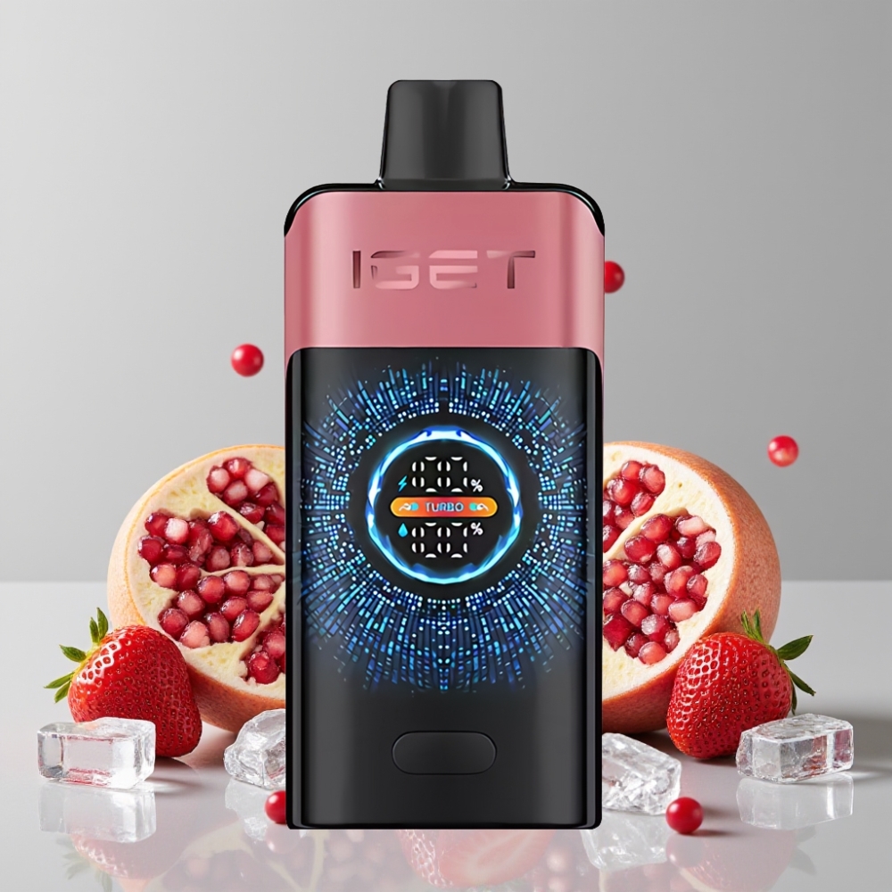 IGET ONE 12000 Puffs Disposable Vape Strawberry Pomegranate Ice 2700mAh Dual Mesh