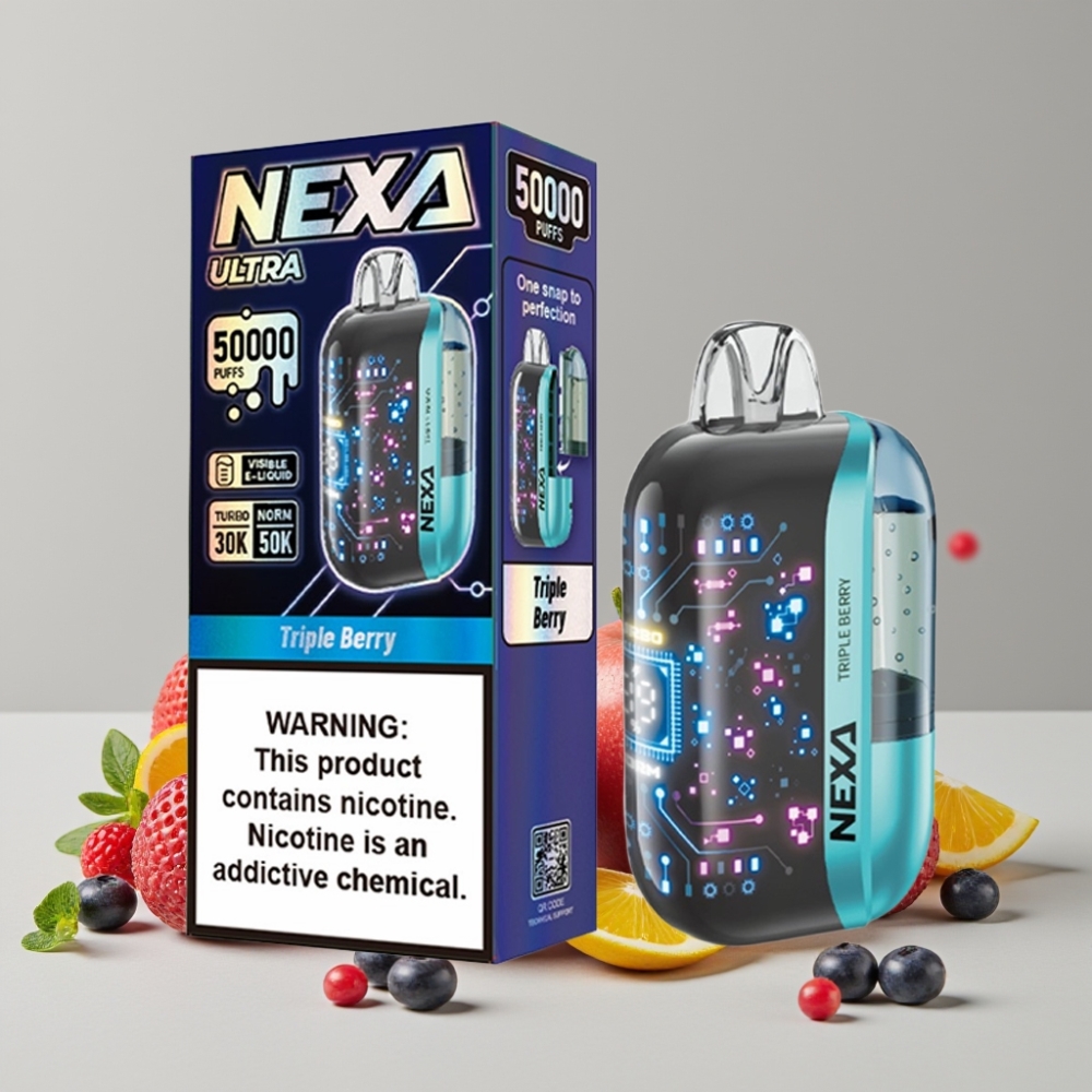 NEXA Ultra 50K 50000 Puffs Disposable Vape Triple Berry 20ml 5% Nicotine Type-C