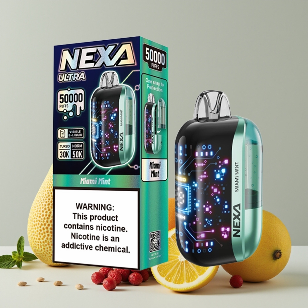 NEXA Ultra 50K Disposable Vape 20ml 5% Miami Mint 800mAh Type-C