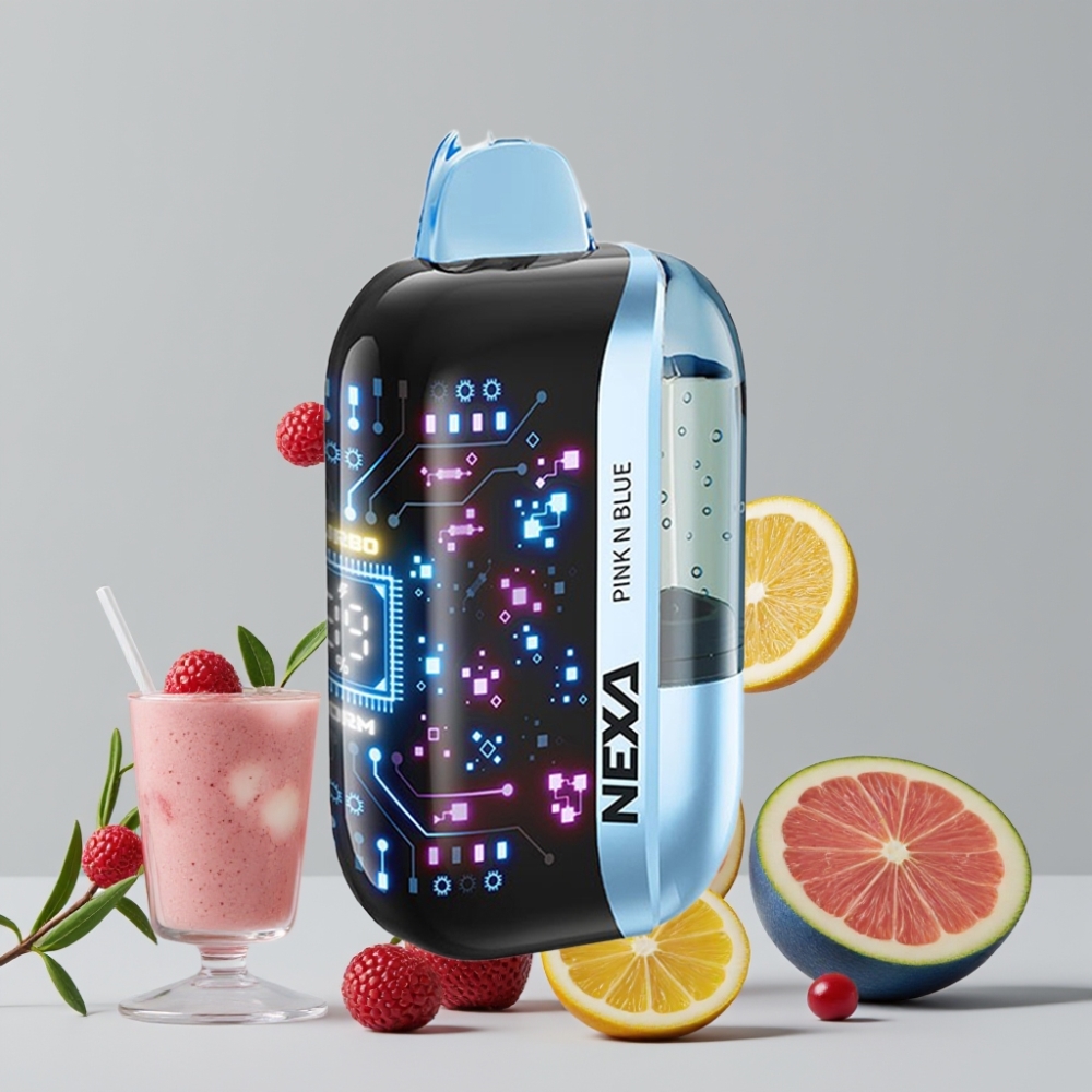 NEXA Ultra 50K Disposable Vape 20ml 5% Pink N Blue Type-C 3D Curved Screen